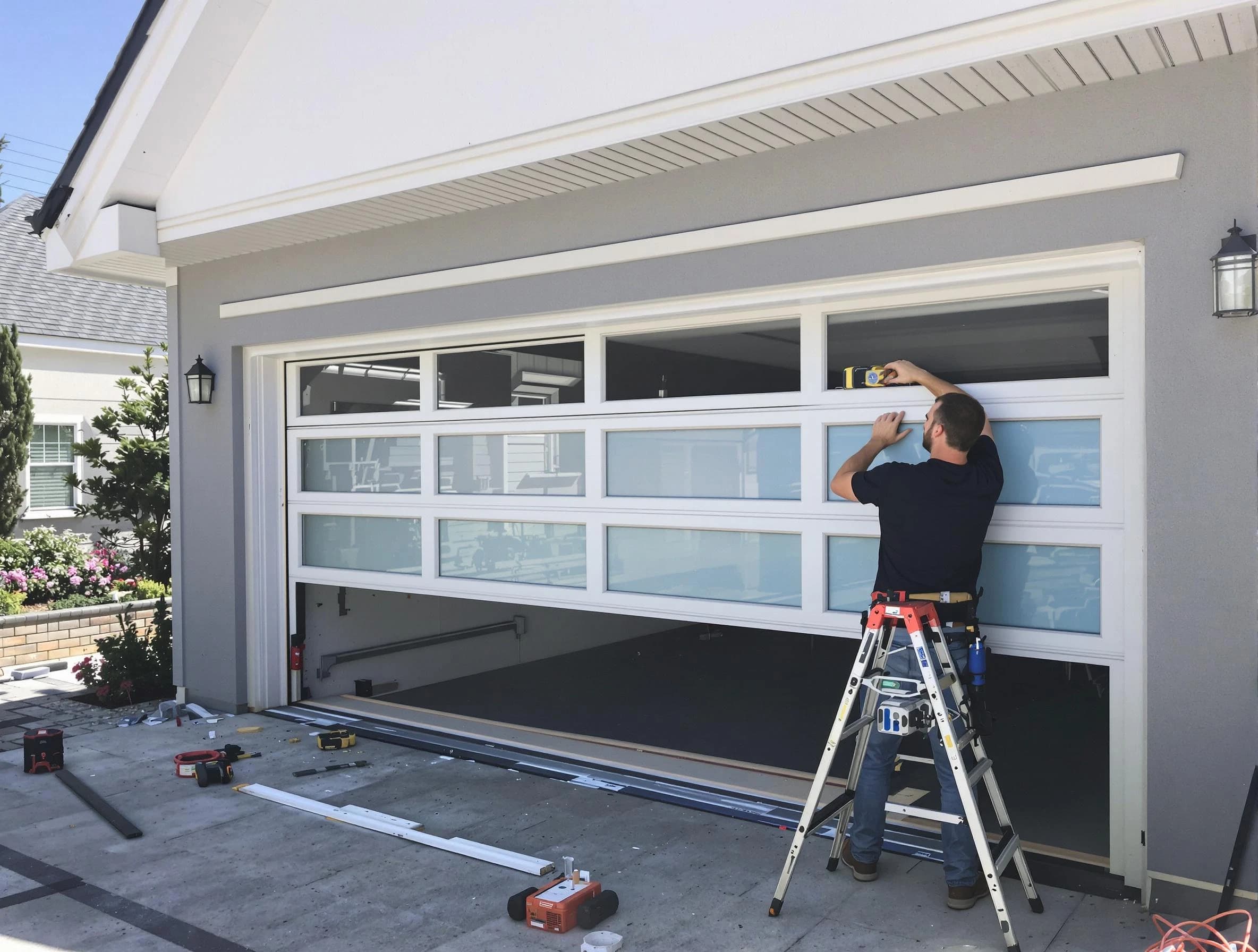 Springfield Garage Door Repair team performing garage door replacement in Springfield