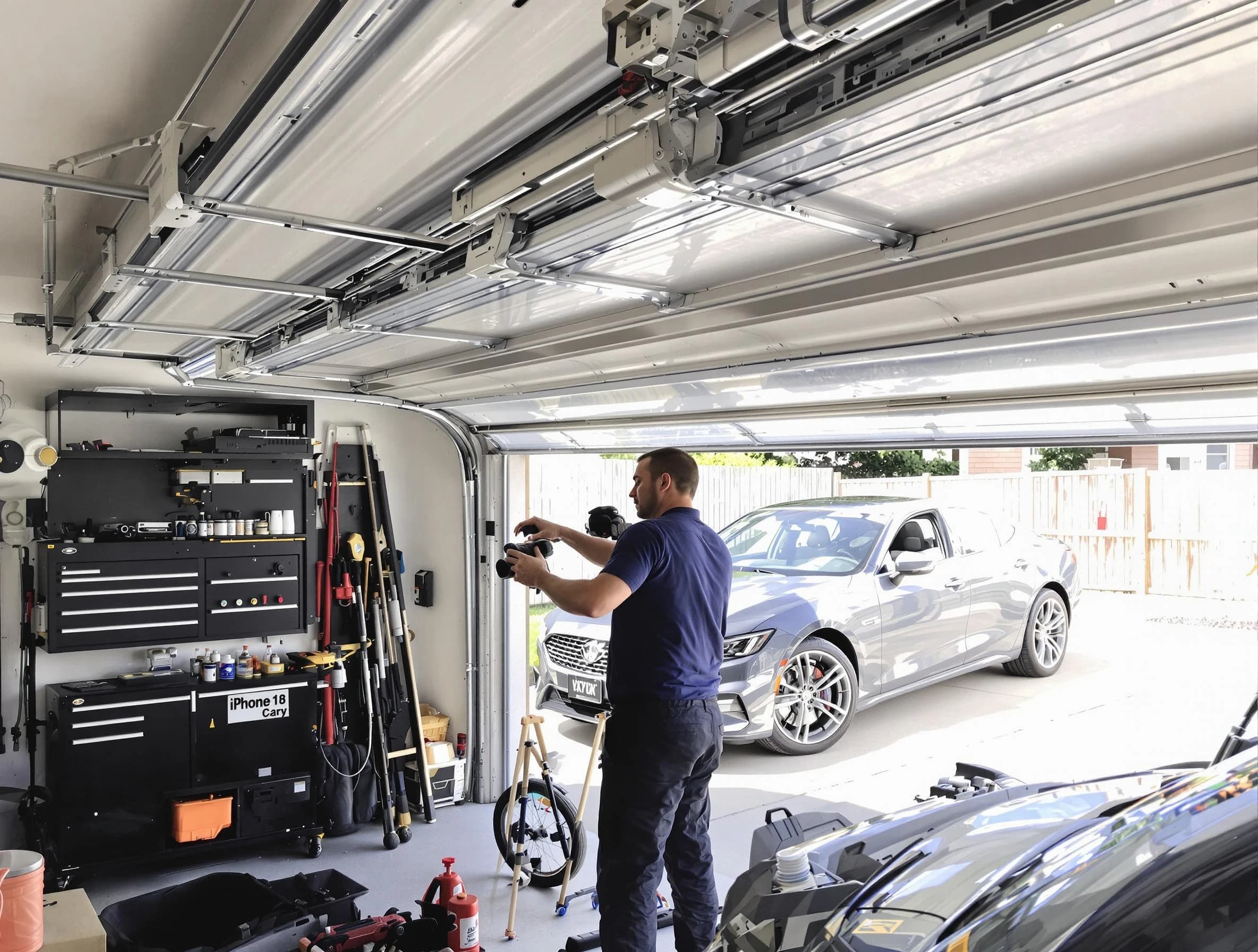 Springfield Garage Door Repair technician fixing noisy garage door in Springfield