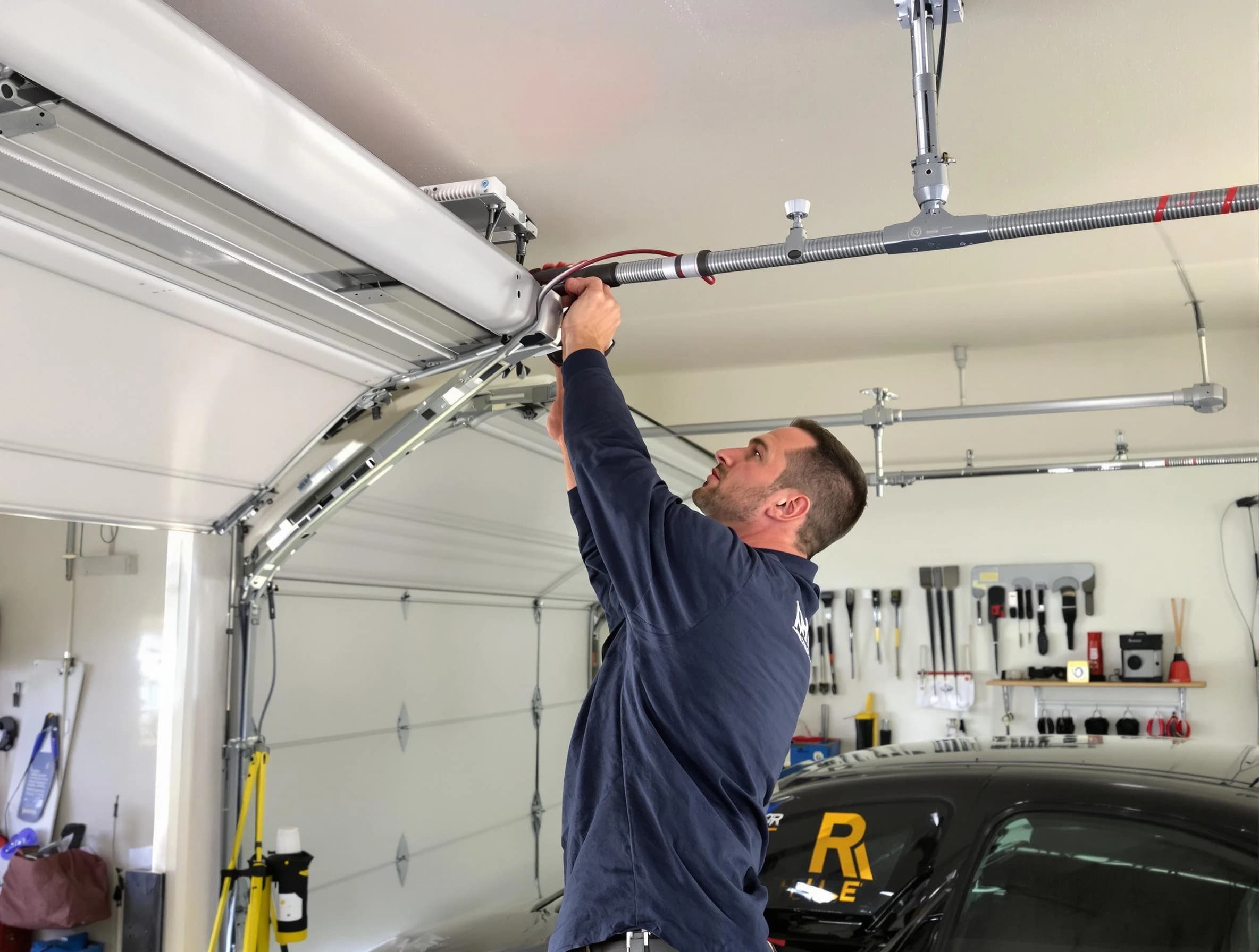 Springfield Garage Door Repair technician performing garage door cable repair in Springfield