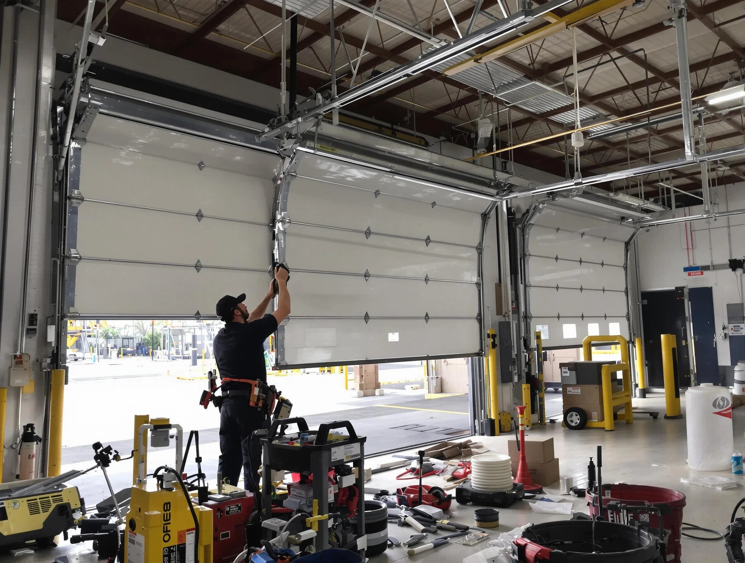 Springfield Garage Door Repair technician performing commercial garage door repair in Springfield