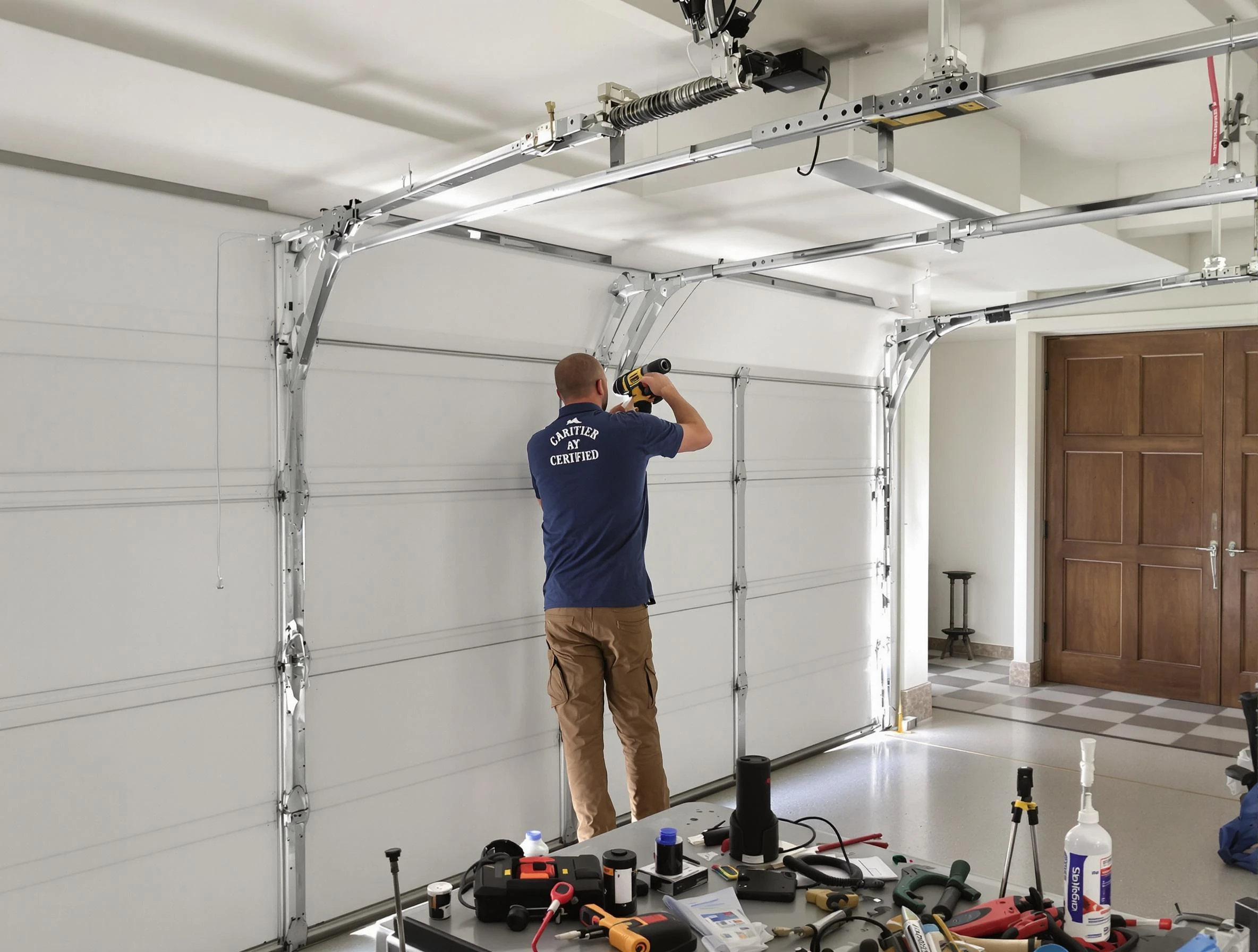 Springfield Garage Door Repair certified technician performing precision garage door repair in Springfield