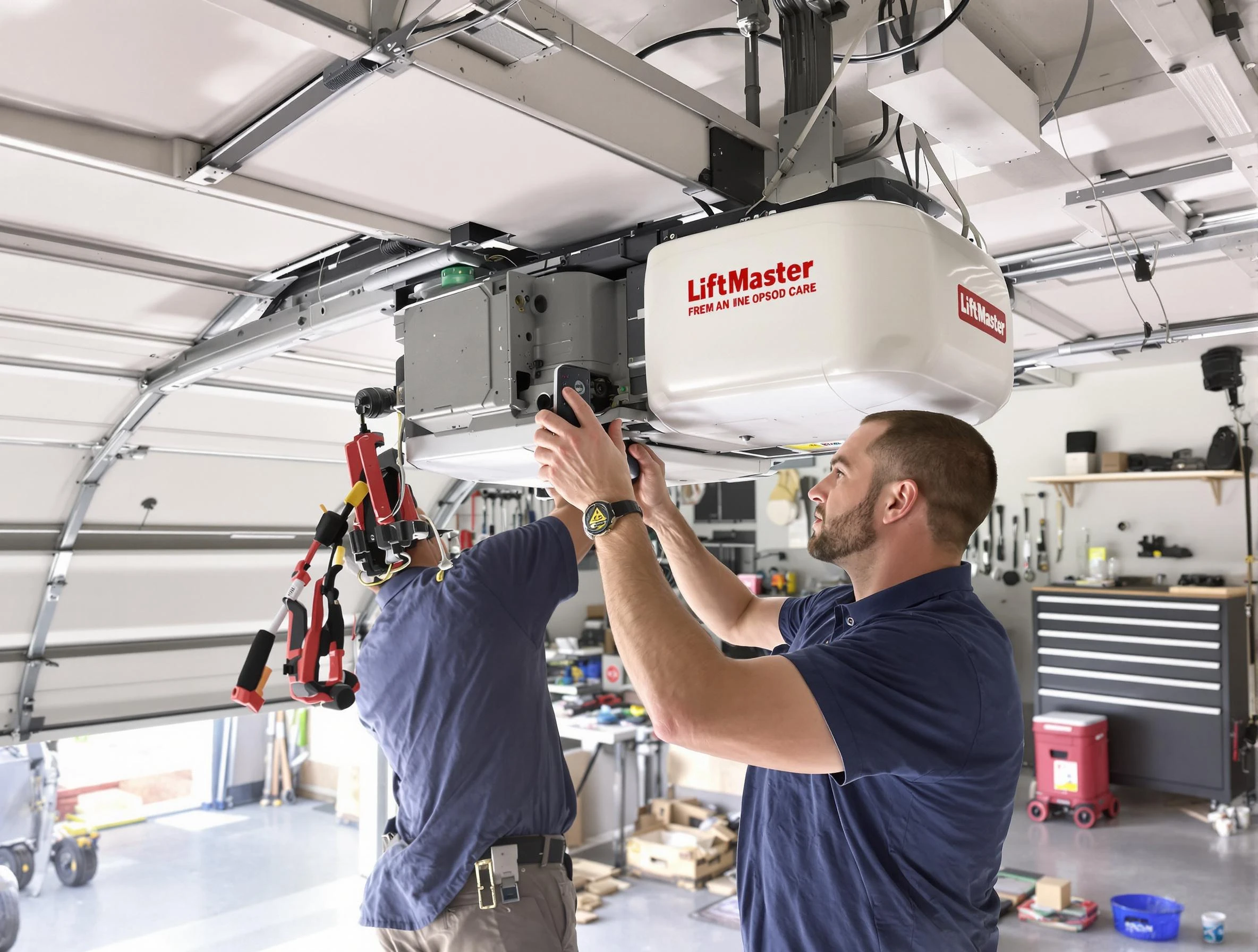 Springfield Garage Door Repair technician performing advanced diagnostics on garage opener in Springfield