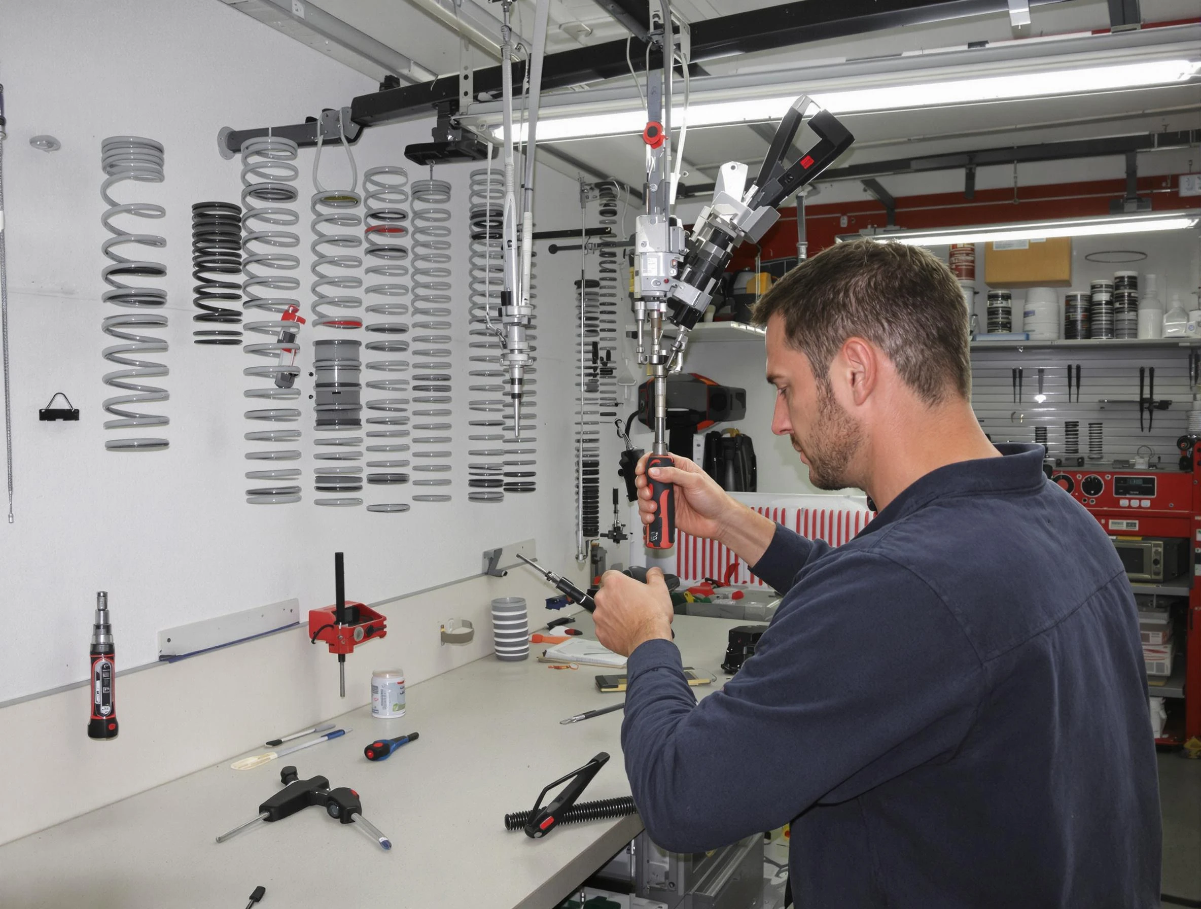 Springfield Garage Door Repair safety certified technician performing precision spring replacement in Springfield